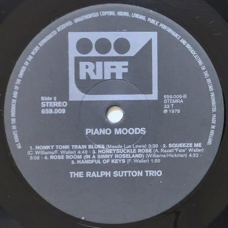 RALPH SUTTON - Piano Moods (RIFF 659.009)