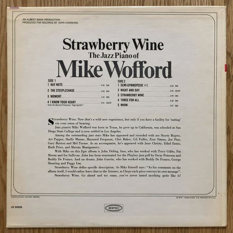MIKE WOFFORD - Strawberry Wine (EPIC LN24225)