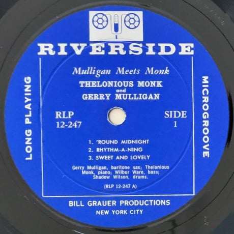 THELONIOUS MONK - Mulligan Meets Monk (RIVERSIDE RLP12-247)