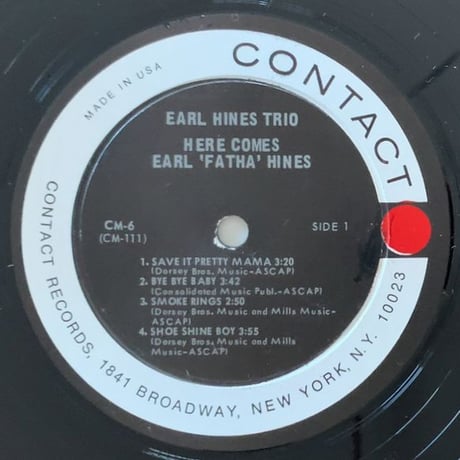 EARL "FATHA" HINES - Here Comes Earl "Fatha" Hines (CONTACT CM-6)