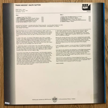 RALPH SUTTON - Piano Moods (RIFF 659.009)