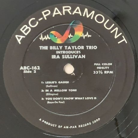 BILLY TAYLOR - Introduces Ira Sullivan (ABC-PARAMOUNT ABC162)