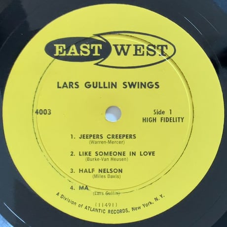 LARS GULLIN - Lars Gullin Swings (EAST WEST 4003)