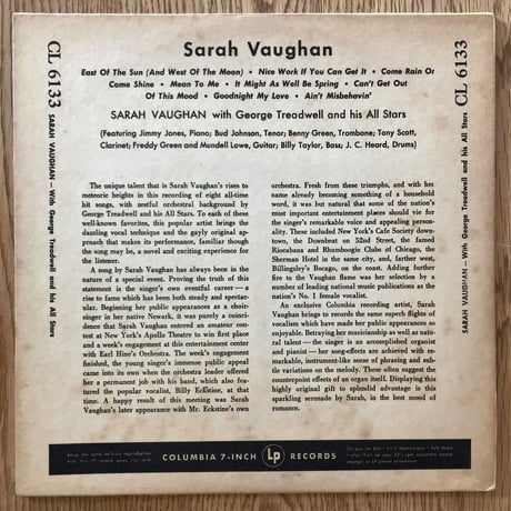 SARAH VAUGHAN - Sarah Vaughan (COLUMBIA CL6133)