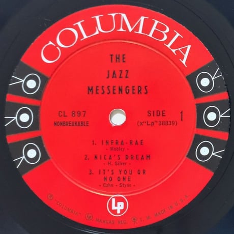 THE JAZZ MESSENGERS - The Jazz Messengers (COLUMBIA CL897)