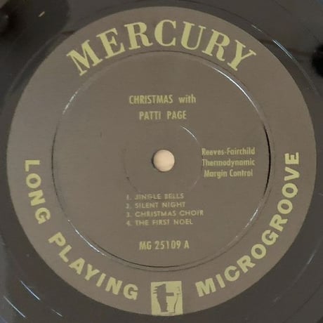PATTI PAGE - Christmas with (MERCURY MG25109)