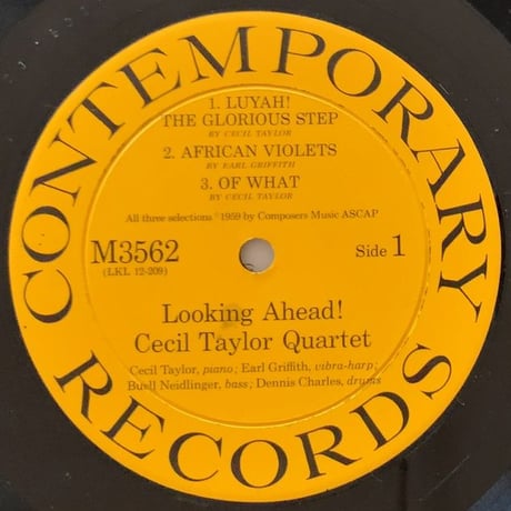 CECIL TAYLOR - Looking Ahead! (CONTEMPORARY M3562)
