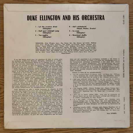 DUKE ELLINGTON - Panorama du Jazz (club des amateurs du disque CAD2051)