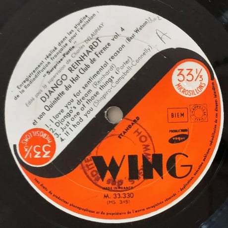 DJANGO REINHARDT - Volume 4 (SWING M.33.330)