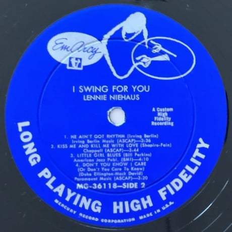 LENNY NIEHAUS - I Swing For You (EMARCY MG-36118)