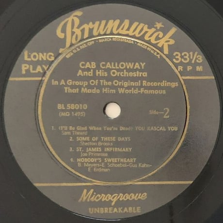 CAB CALLOWWAY - and His Orchestra (BRUNSWICK BL58010)