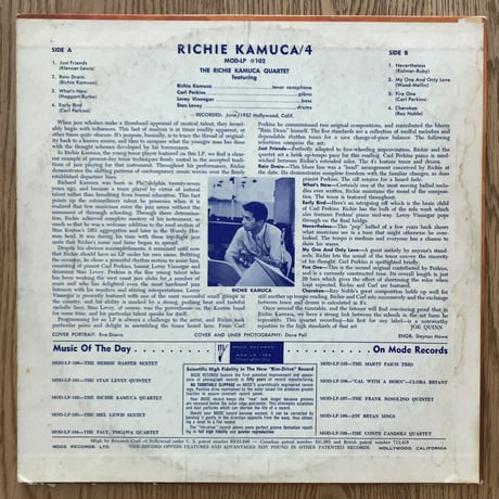 RICHIE KAMUCA - Richie Kamuca Quartet (MODE MODLP#102)