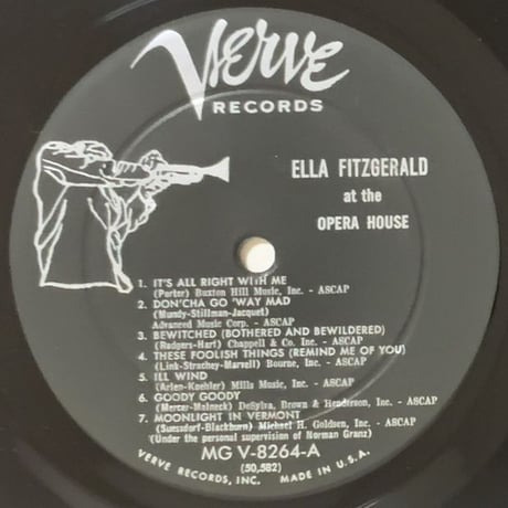 ELLA FITZGERALD - at The Opera House (VERVE MGV-8264)