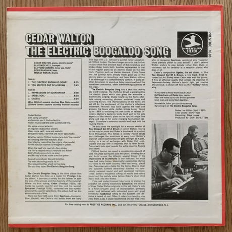 CEDAR WALTON - The Electric Boogaloo Song (PRESTIGE PRST7618)