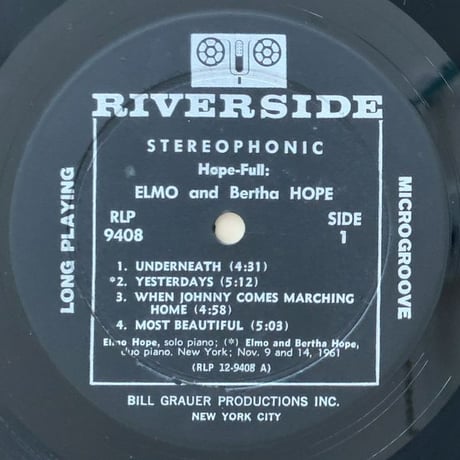 ELMO HOPE - Hope-Full (RIVERSIDE RLP9408)