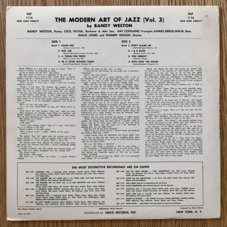RANDY WESTON - Modern Art of Jazz (DAWN DLP1116)