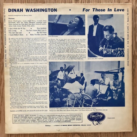 DINAH WASHINGTON - For Those in Love (EMARCY MG36011)