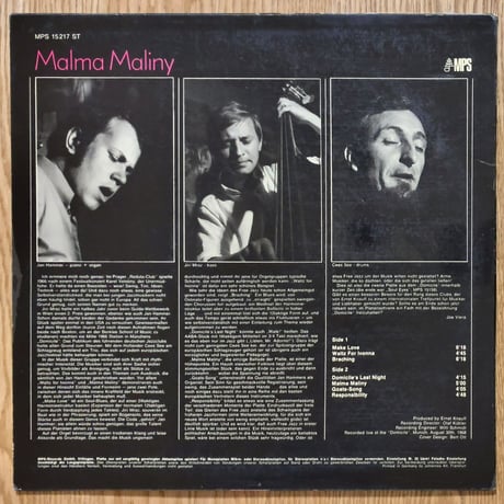 JAN HAMMER - Malma Maliny (MPS MPS15217ST)