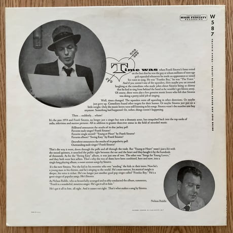 FRANK SINATRA - Songs For Young Lovers (CAPITOL W587)