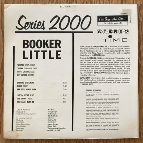 BOOKER LITTLE - Booker Little (TIME S/2011)