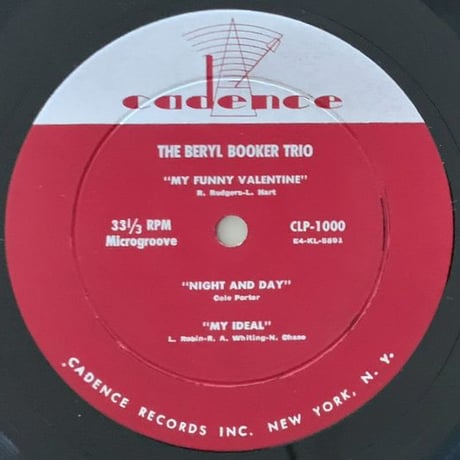 BERYL BOOKER - The Beryl Booker Trio (CANDENCE CLP1000)