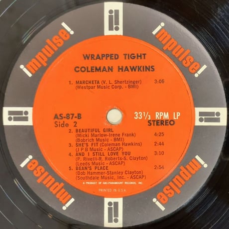 COLEMAN HAWKINS - Wrapped Tight (impulse! AS-87)