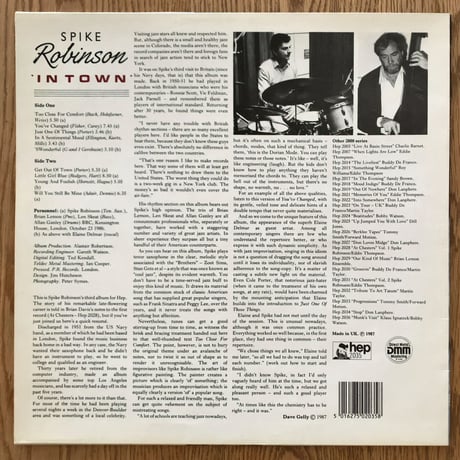 SPIKE ROBINSON - in Town with Elaine Delmar (HEP HEP2035)