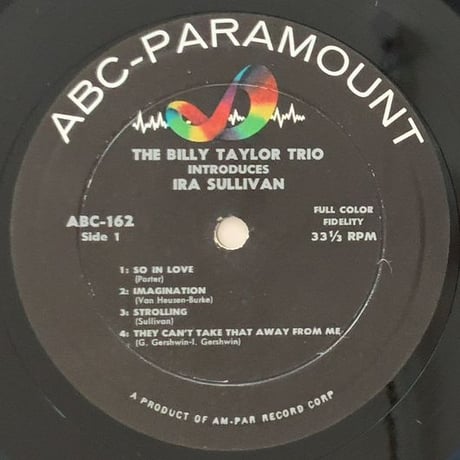 BILLY TAYLOR - Introduces Ira Sullivan (ABC-PARAMOUNT ABC162)