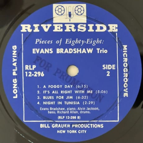 EVANS BRADSHAW - Pieces Of Eighty-Eight (RIVERSIDE RLP12-296)