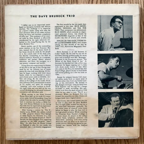 DAVE BRUBECK - The Dave Brubeck Trio (FANTASY EP-2-802) 7inch EP