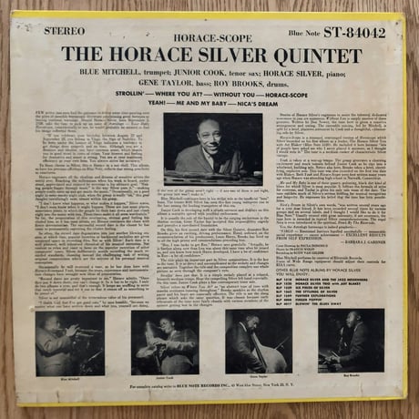 HORACE SILVER - Horace-Scope (BLUE NOTE BST84042)