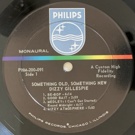 DIZZY GILLESPIE - Something Old Something New (PHILIPS PHM200-091)