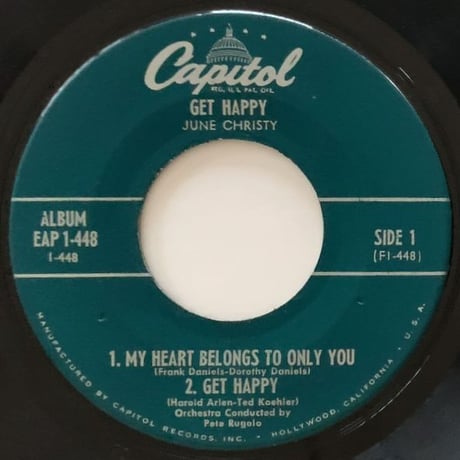 JUNE CHRISTY - Get Happy with (CAPITOL EAP1-448) 7inch EP
