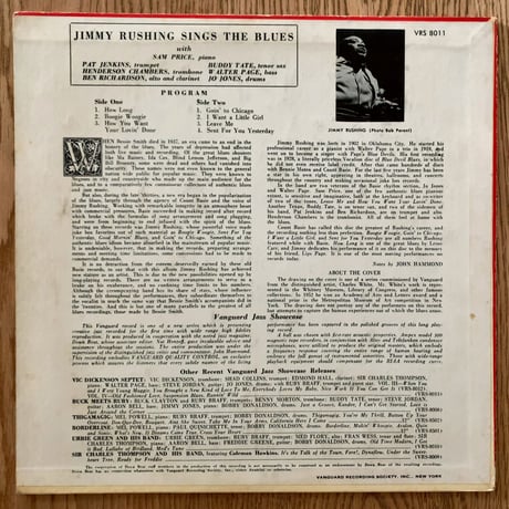 JIMMY RUSHING - Sings the Blues (VANGUARD VRS8011)