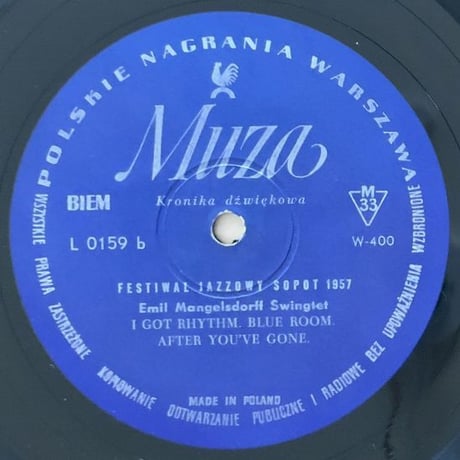EMIL MANGELSDORFF / SPREE CITY STOMPERS - Festiwal Jazzowy Sopot 1957 (MUZA L0159)