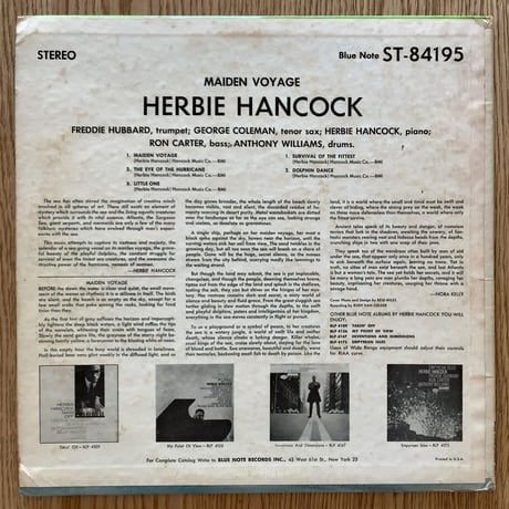 HERBIE HANCOCK - Maiden Voyage (BLUE NOTE BST84195)