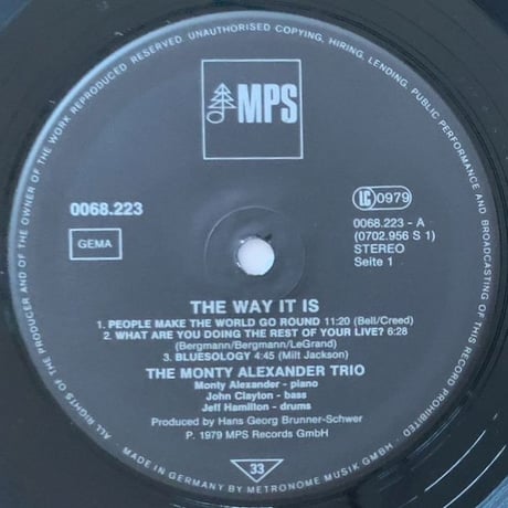 MONTY ALEXANDER - The Way It Is (MPS 068.223)