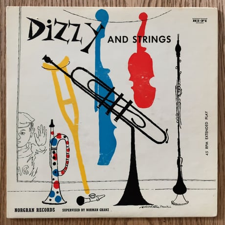 DIZZY GILLESPIE - and Strings #1 & #2 (NORGRAN EPN-114/115) 7inch EP*2