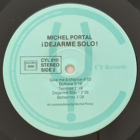 MICHEL PORTAL - Dejarme Solo (CY RECORDS CYL010)