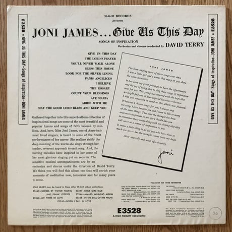 JONI JAMES - Give Us This Day (MGM E3528)