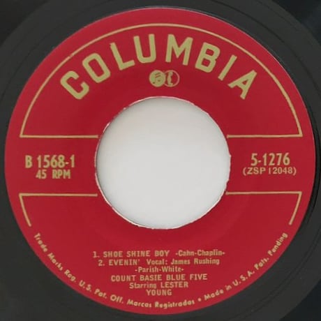 COUNT BASIE & LESTER YOUNG - The Count and Prez (COLUMBIA B-1568) 7inch EP