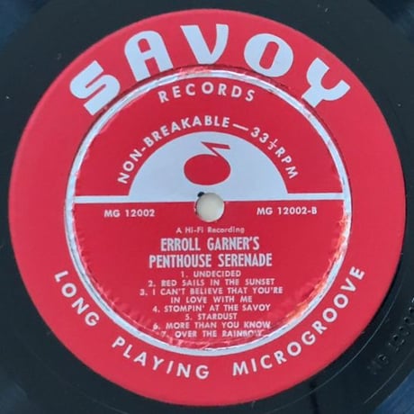 ERROLL GARNER - Penthouse Serenade (SAVOY MG12002)