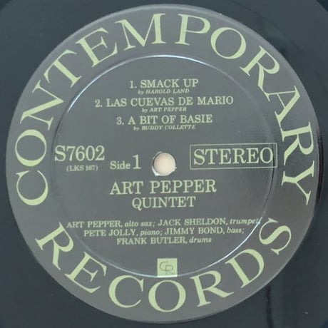 ART PEPPER - Smack Up (CONTEMPORARY S7602)