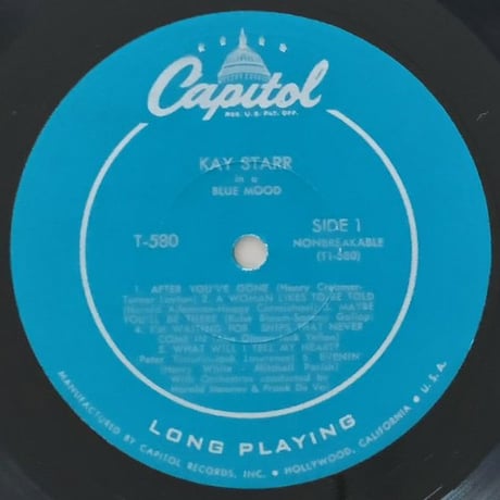 KAY STARR - in a Blue Mood (CAPITOL T580)