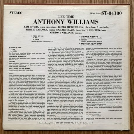 ANTHONY WILLIAMS - Life Time (BLUE NOTE BST84180)