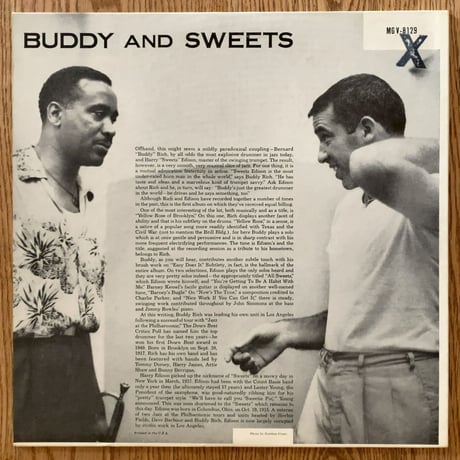 BUDDY RICH & HARRY "SWEETS" EDISON - Buddy And Sweets (VERVE MGV-8129)