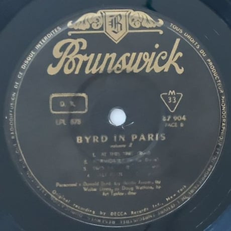 DONALD BYRD - Byrd in Paris Volume 2 (BRUNSWICK 87 904)