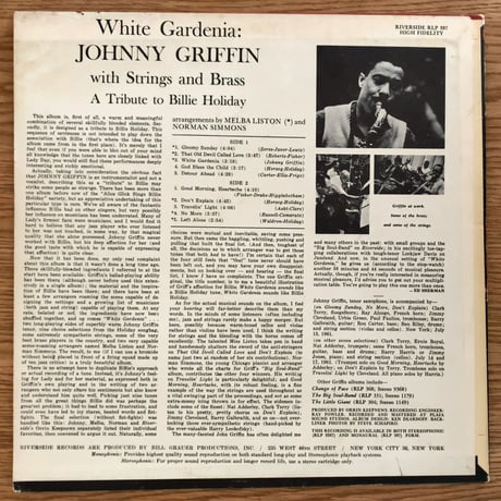 JOHNNY GRIFFIN - White Gardenia (RIVERSIDE RLP9387)