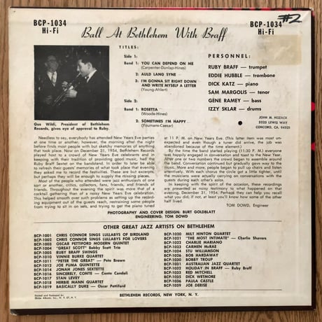 RUBY BRAFF - Ball at Bethlehem (BETHLEHEM BCP1034)