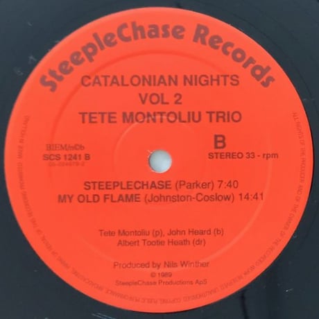 TETE MONTOLIU - Catalonian Night Vol.2 (STEEPLE CHASE SCS1241)